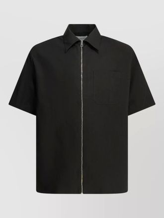 Givenchy couture seam short sleeve collared shirt