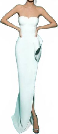 Tarik Ediz Gia Elbise Crepe Dress In Ivory