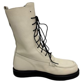 The Row The Row Patty Veterschoenen in Wit Leer