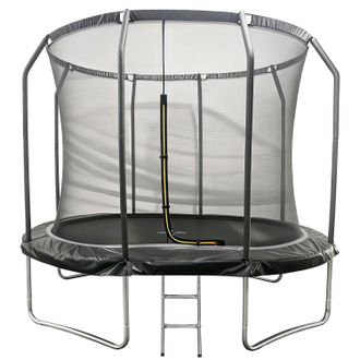 Happy Garden Trampol&iacute;n Ovalado 305x214cm Negro Sydney + Red Y Escalera