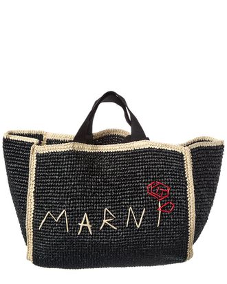 Marni Macrame Sillo Medium Shopper Tote