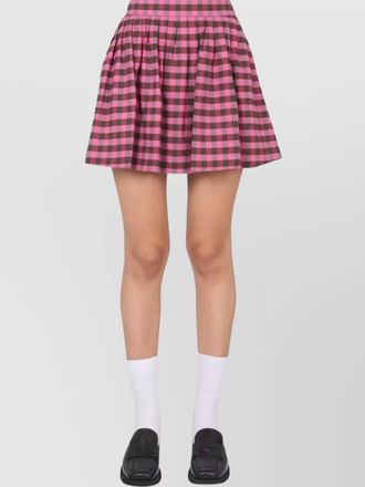 Kenzo checkered high-waisted pleated mini skirt