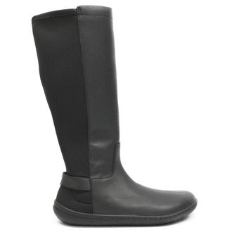 Vivobarefoot Ryder II Leather Textile Womens Calf Length Boots - Obsidian - Size:UK 8.5