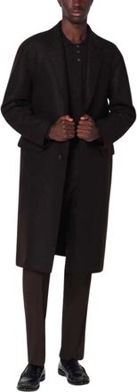 Harris Wharf London Jassen, Heren, Bruin, XL, Wol, Wollen Jassen