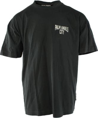 Palm Angels T-shirt - Heren - T-shirts - Grijs - S - Katoen - Tops