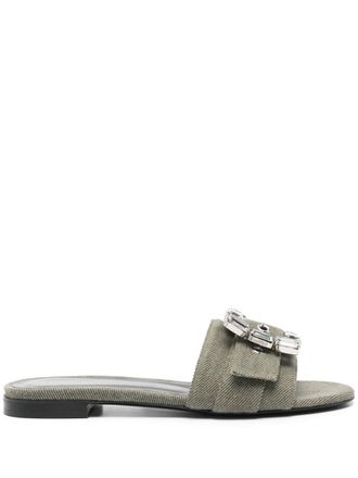 Roberto Festa Milano Slippers con fibbia - Verde