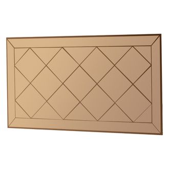Dmora Espejo Sormano, Detalles Geom&eacute;tricos, Forma Rectangular, Estructura Transparente, 60x120h Cm Marr&oacute;n Bronce