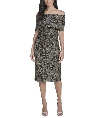 Vince Camuto Printed Off The Shoulder Midi Dress