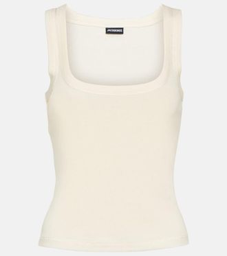 Jacquemus Le D&eacute;bardeur Gros Grain cotton tank top