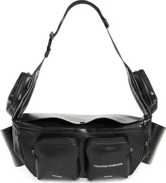 Christian Louboutin Nostalgic Multi Pocket ATL Leather Belt Bag in Black at Nordstrom