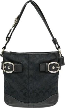 Coach Pre-owned 19682 Crossbody Bag - Dames - Vintage Schoudertas - Zwart - ONE Size - Leer - Vintage