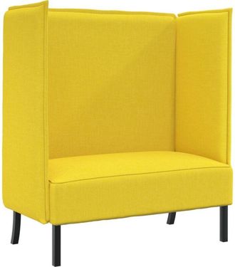 vidaXL Highback Sofa Light yellow 109 x 56 x 121 cm Fabric Vidaxl