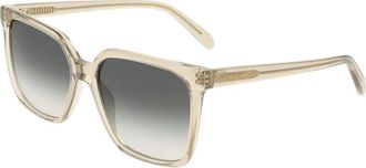 Ferragamo Grey Gradient Square Ladies Sunglasses SF2102S 313 57