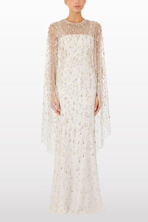 Jenny Packham Hestia Dress in Vanilla at Nordstrom, Size 16 Uk