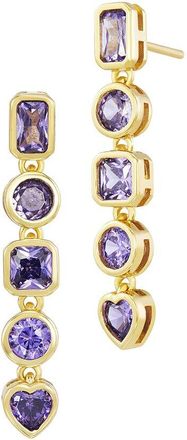 Savvy Cie Jewels 14K Plated Cz Drop Earrings