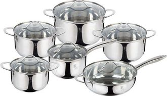 Berlinger Haus Juego De Ollas De Acero 12 Piezas Berlinger Haus Joyer&iacute;a De Plata Bh-6661