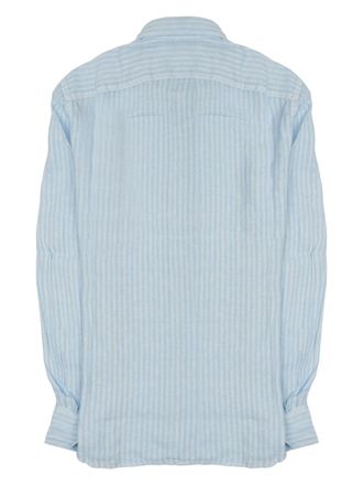 120% Lino 100% Linen Shirt - Blue