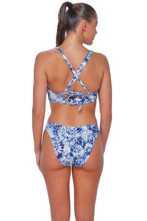 Sunsets Dora Double Tab Bikini Swim Bottoms in Island Ink Rib at Nordstrom, Size X-Large