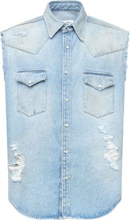 Maison Margiela Camicia smanicata - Blu