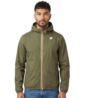 K-Way Green Logo Hood Jacket