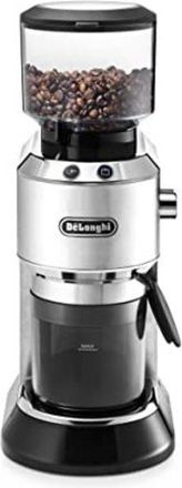 DeLonghi Dedica Kg520.m - Molinillo De Caf&eacute; El&eacute;ctrico De Muelasmuelas C&oacute;nicas De Acero Inoxidable, Ajustes De Molienda Regulables, Cuerpo Totalmente Met&aacute;lico, 
