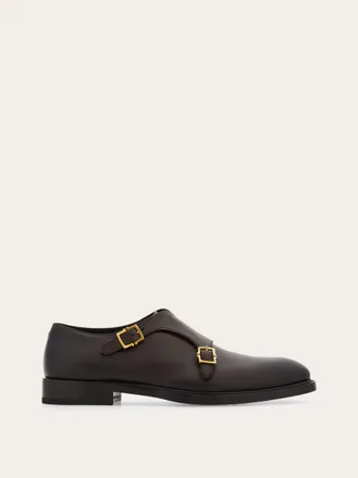 Ferragamo Men Double monkstrap Brown Size 10.5