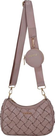 Bebe Luca Woven Crossbody Bag with Zip Pouch in Mauve at Nordstrom Rack