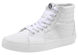 Vans Sneaker VANS SK8-Hi, Damen, Gr. 38,5, weiss (wei&szlig;), Textil, unifarben, Schuhe Sneaker, aus textilem Canvas-Material