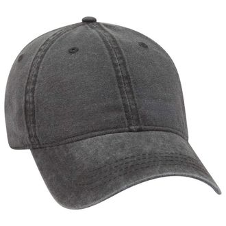 OTTO Otto 6 Panel Low Profile Garment Washed Pigment Dyed Baseball Cap - Grey - One size