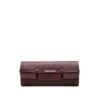 Dsquared2 Vacchetta Logo Clutch - Dames - Tassen - Bruin - Maat: ONE Size Leer