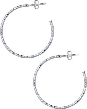 Argento Vivo Diamond Cut Hoop Earrings at Nordstrom