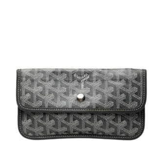 Goyard Pre-owned Canvas Pouch - Dames - Pre-owned - Grijs - Maat: ONE Size