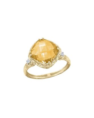 I.Reiss Company 14K 3.55 Ct. Tw. Diamond & Citrine Cocktail Ring