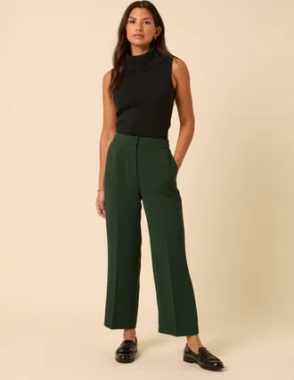 Nobody's Child Forest Green Etta Straight Leg Trousers