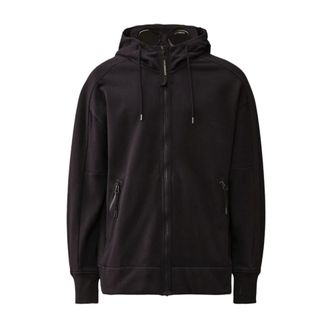 C.P. Company Zip-throughs, male, Blue, Size: 2XL Diagonal Raised Fleece Goggle Sweatshirt