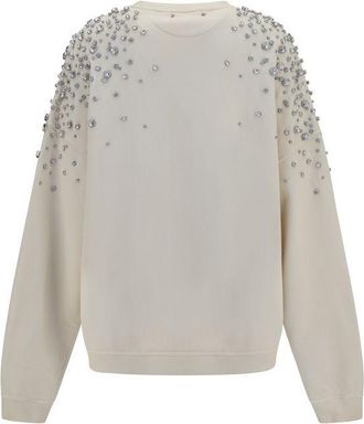 Golden Goose Womens Beige Cotton Sweatshirt Clothing