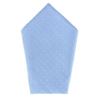 Trafalgar Store Churchill Chambray 12-Inch Polka Dot Linen Blend Pocket Square in Light Blue With Polka Dots at Nordstrom