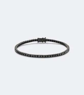 Shay Jewelry Pulsera tenis de oro negro de 18 ct con diamantes