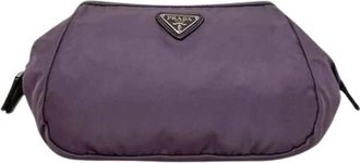 Prada Pre-owned Pouch - Dames - Vintage Accessoires - Paars - ONE Size - Nylon - Vintage