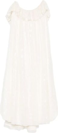 Parlor x Alice Cavaleru midi-jurk met spaghettibandjes - Beige