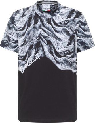 Carlo Colucci Kunstmatige Gebreide T-shirt - Heren - T-shirts - Zwart - S - Katoen - Tops