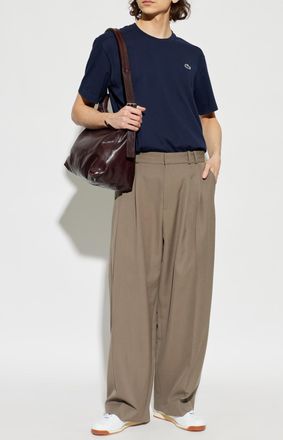 Lacoste T-shirt With Logo Patch, Mens, Navy Blue