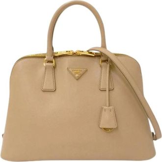 Prada Pre-owned Vintage Handtas - Dames - Vintage Handtas - Beige - ONE Size - Leer - Vintage
