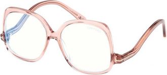Tom Ford Blue Light Block Square Ladies Eyeglasses FT5968-B 072 54
