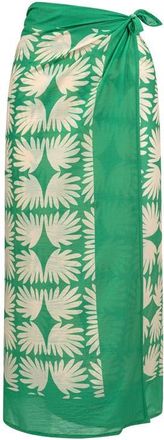 Sunshine Tienda Viridian Tile Print Cotton Sarong in Green at Nordstrom