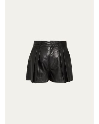 Frame Denim The Leather Structural Shorts