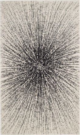 Safavieh Alfombra transicional de polipropileno blanco y negro, 122 x 183 cm