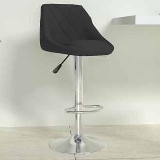 vidaXL Taburete De Cocina De Terciopelo Negro Vidaxl