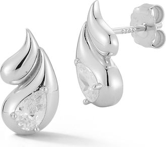 Glaze Jewelry Sterling Silver Double Teardrop Studs