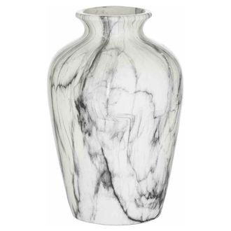 Hill Interiors Marble Chours Vase - Ceramic - L22 x W22 x H33 cm - Grey/White